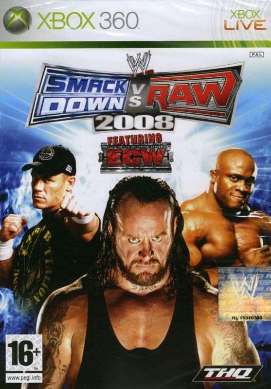 WWE SmackDown vs. Raw 2008 box art for Xbox 360
